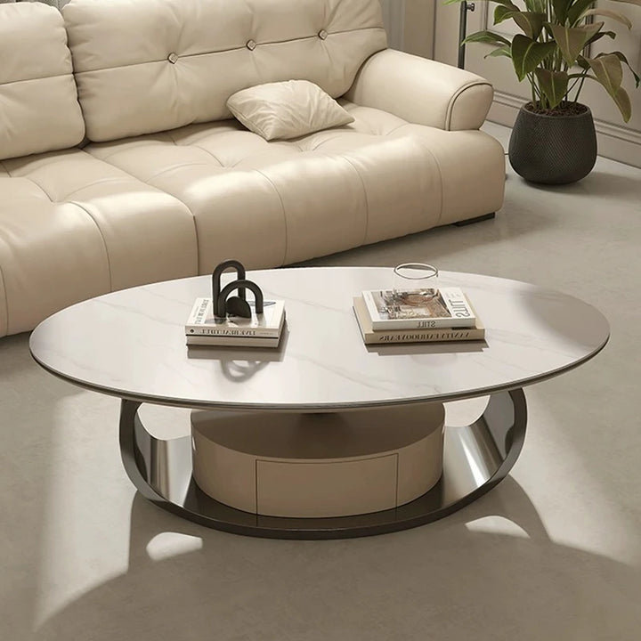 Chottu Lift Top Abstract Coffee Table, 50cm H x 70cm L x 140cm W, Bronze Cream