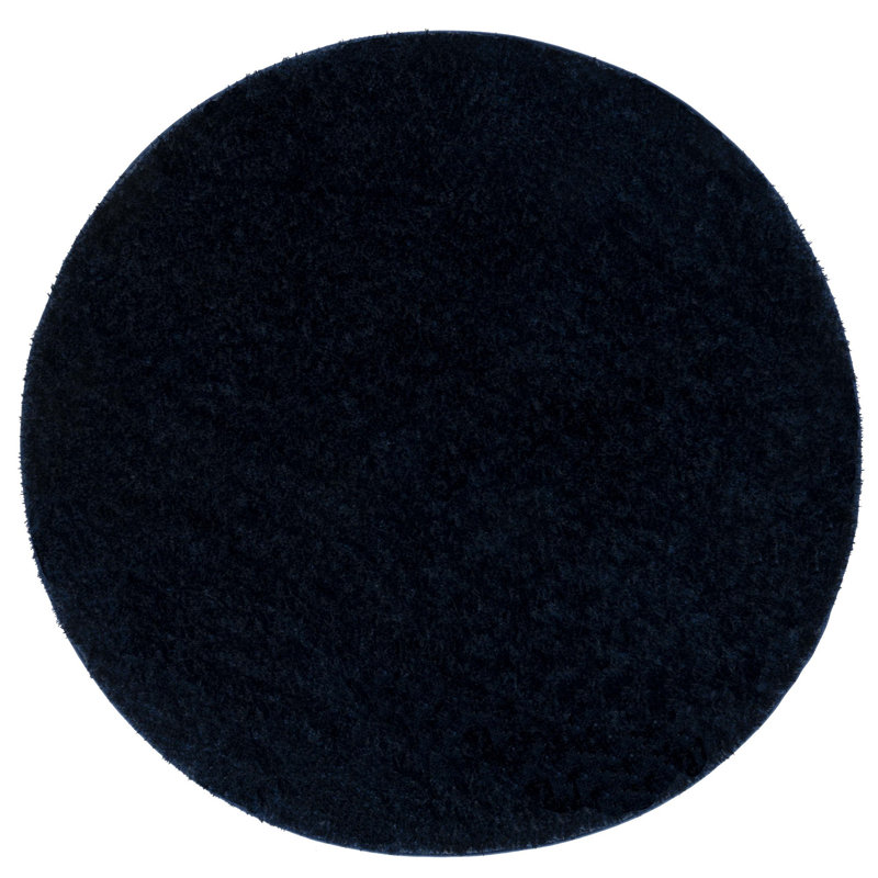 Tapis bleu marine Power Loom, Rond 6 pi 7 po