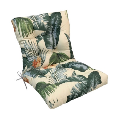 Coussins de siège et de dossier de patio, coussin d'extérieur capitonné et résistant à l'eau de 42 po x 24 po pour chaises berçantes