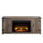 Tobias Rustic Oak Finish Fireplace with 2 Storage Drawers