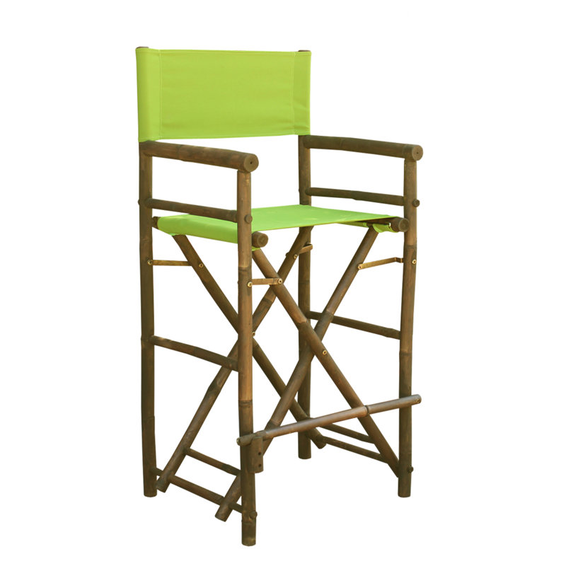 Tabouret de bar de patio en bambou 30 "Allard, Vert lime