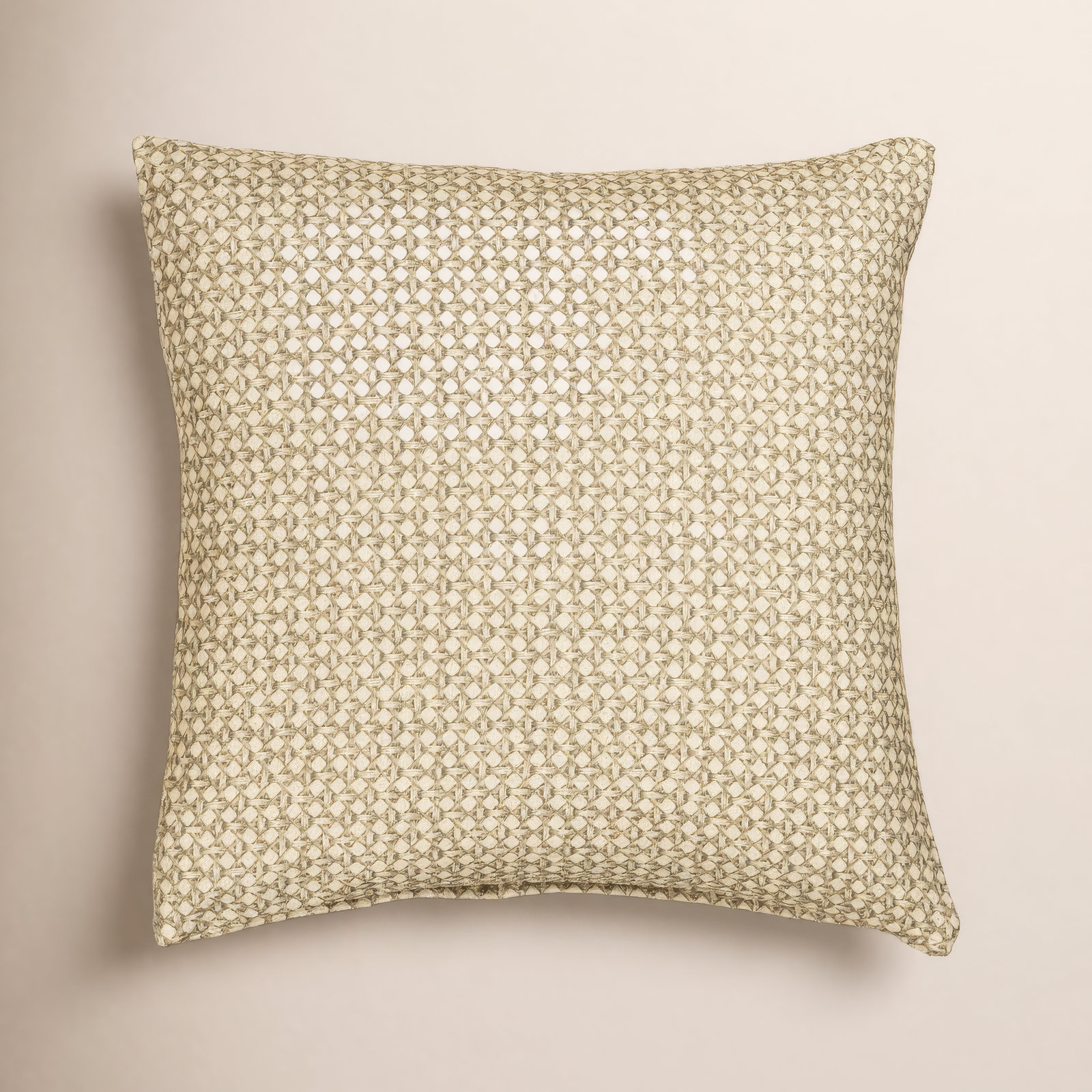 The Basket House Striped Linen Throw Pillow, Square 20", Polyester