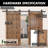 Black Rustic Classic  Design Non-Bypass Single Track Two Door Hardware Kit (Door Not Included)-23001055