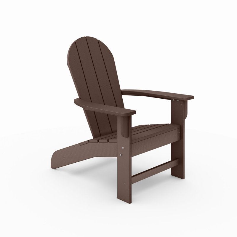 Brown Adirondack Chair – Premium HDPE Poly Lumber For Pool, Patio, And Garden Elegance, Brown