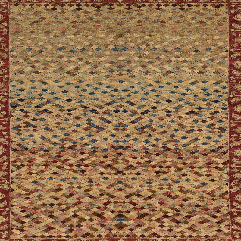 Tapis abstrait moderne 1709, Carré 7 pi