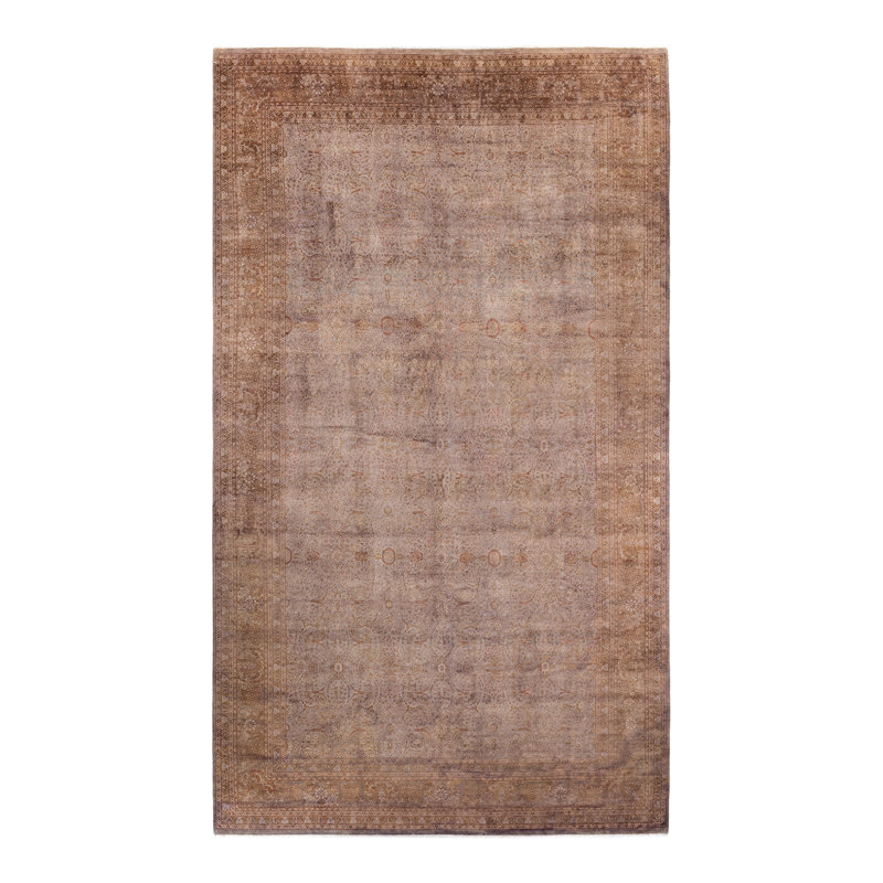 Tapis unique brun des années 2000 de 9 pi 3 po x 15 pi 8 po Edingworth