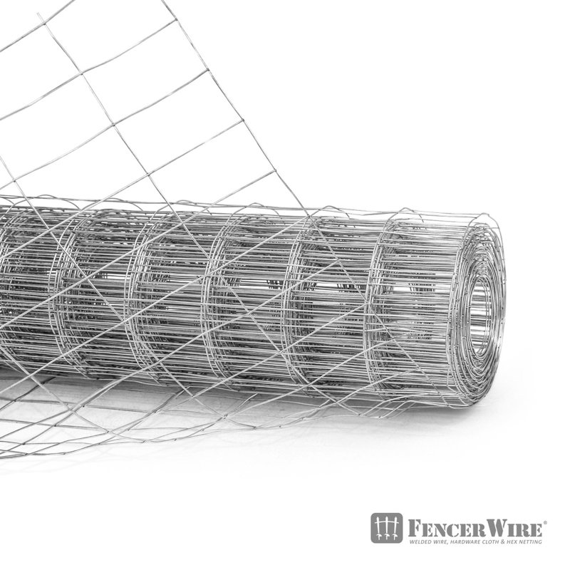 Fil soudé galvanisé de calibre 14 de Fencer Wire avec grillage de 2 po sur 4 po, tailles multiples, H 3 pi x l 50 pi