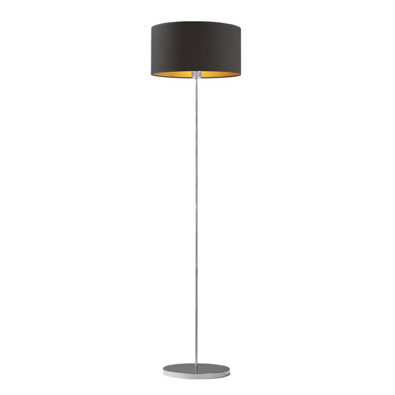 Werona 156cm Traditional Floor Lamp, Black/Gold, White