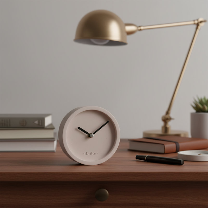 Horloge décorative ronde 100% béton