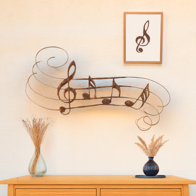 Décoration murale grandes notes de musique