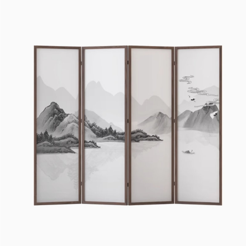Paravent zen pliable, H 78,74 po x l 70,86 po x P 1,37 po