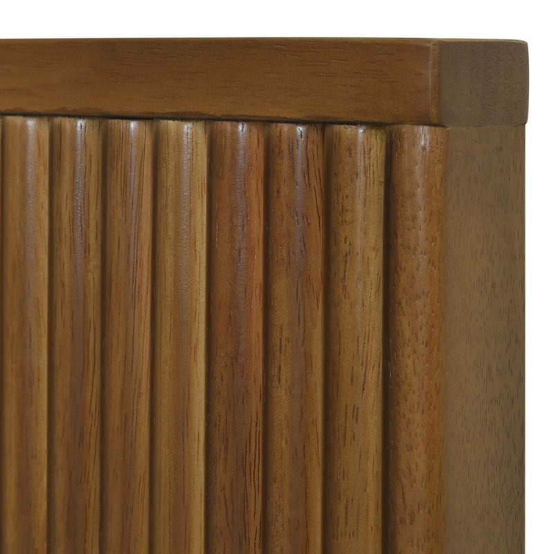 Ellison Fluted Solid Wood Bed Walnut