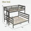 Lit superposé en bois avec conception coulissante indépendante et fabrication robuste