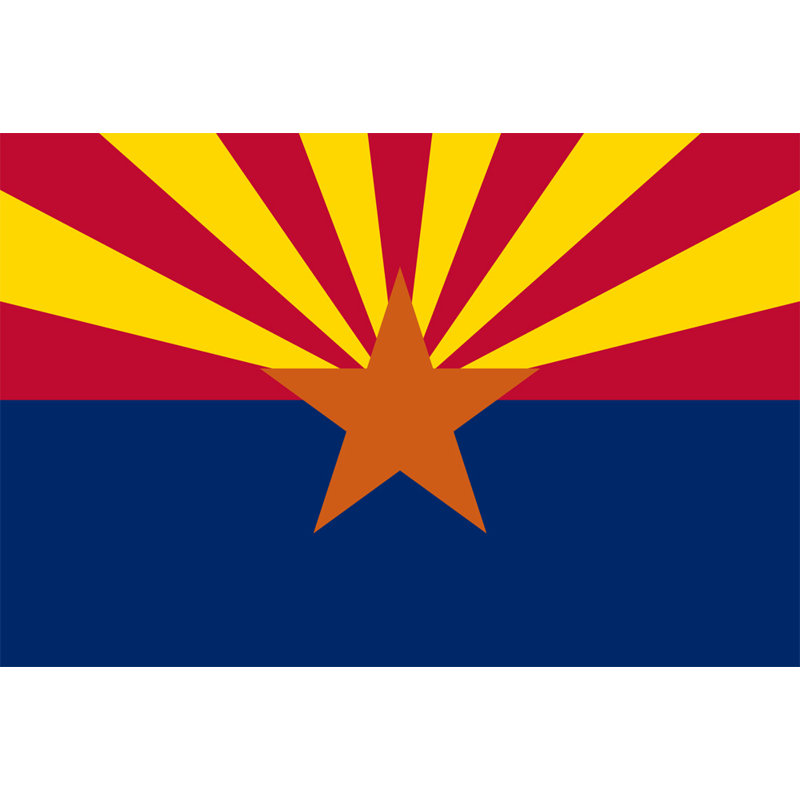 État de l'Arizona, H 32 po x l 48 po