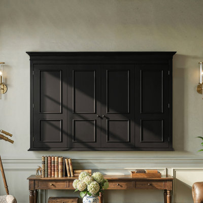 65.7" Wall-Mount TV Cabinet: Hidden Media Center With 4-Door Elegance — Fits 60" Tvs