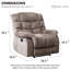 Fauteuil inclinable manuel standard moderne et moelleux de 36,9 po Chira-1508460540