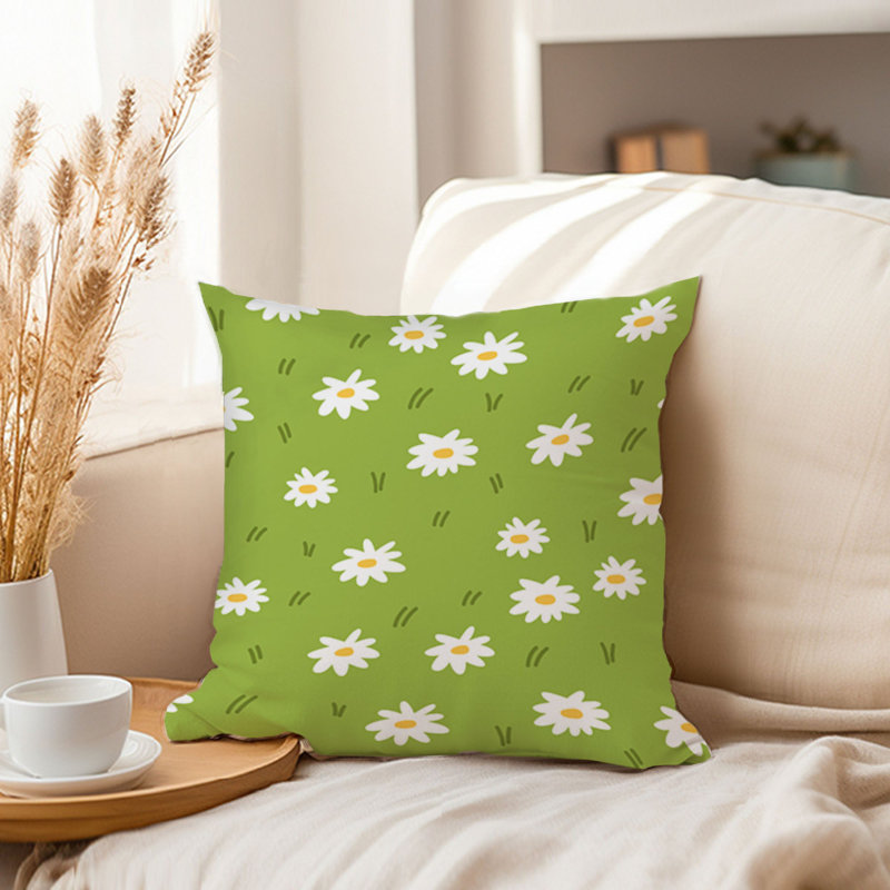 Floral Daisy Flowers Pattern XVI Modern, 20"H x 20"W