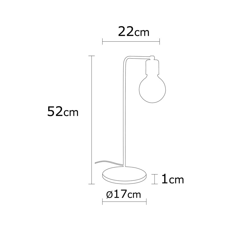 Lampe de bureau Asfak, Blanc / Doré