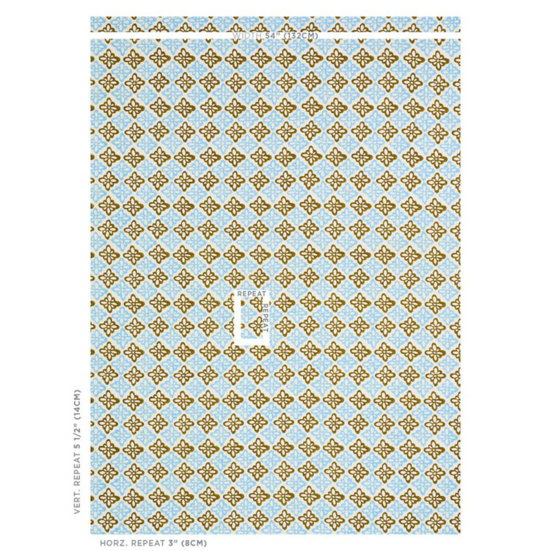Schumacher x Molly Mahon Pattee Fabric, Brown/ Neutral