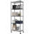 Westbrooke - Adjustable Storage Chromed Wire Shelving Unit with Wheels Hooks-1878077140-1788578225