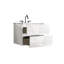 Meuble-lavabo blanc brillant 24 po à fixer au mur - évier en céramique 3 trous de robinet, espace de rangement abondant, installation silencieuse et abondante,-1878559450-1878559448