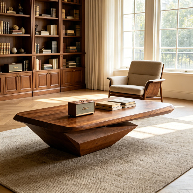 Modern Solid Walnut Coffee Table