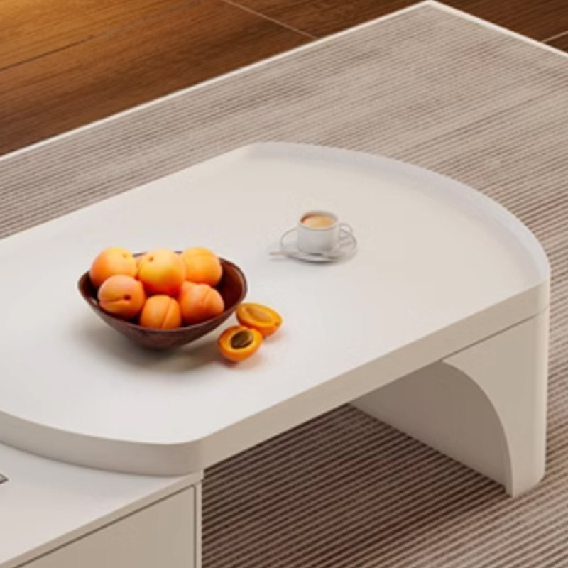 Table basse en bois massif design sens Design, Blanc