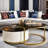 Round Nesting Coffee Table With Fluted Design And Drawers-1353040224