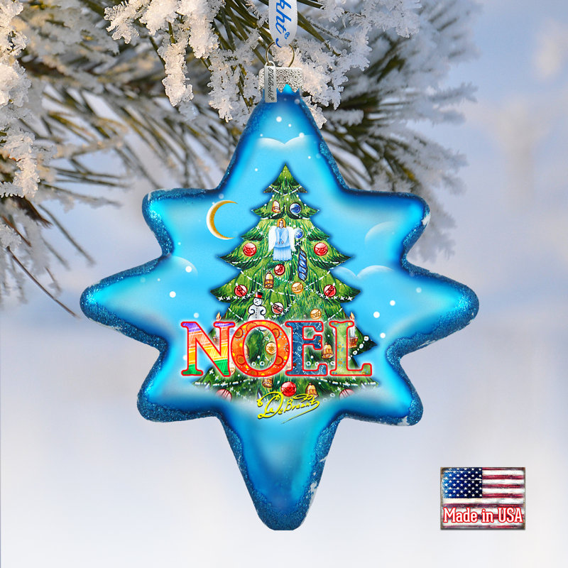 Holiday Splendor 4'' Handmade Glass Holiday Shaped Ornament