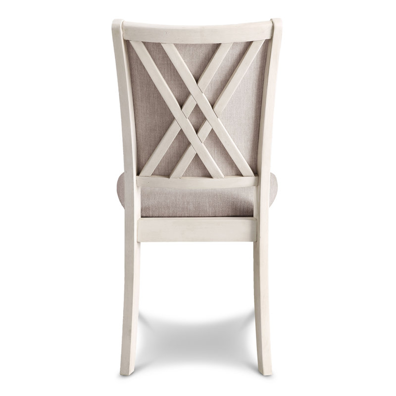 Josiha Wood Dining Chair (Set Of 4), Bisque, Cream/Beige, 4