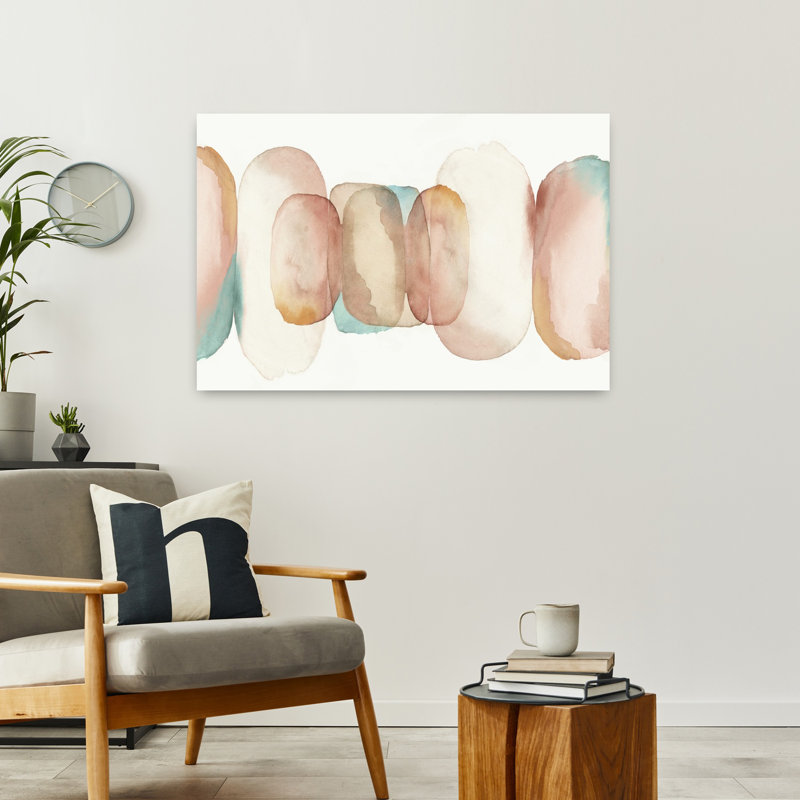 Art géométrique délicat de Daydream Mist, H 24 po x l 36 po