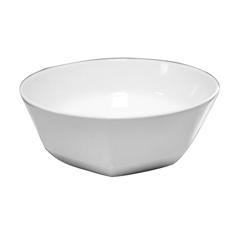 Lavabo de salle de bain vasque circulaire blanc en porcelaine vitreuse