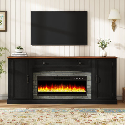 66.9‘’ Electric Fireplace TV Stand With Mantel For Tvs Up To 70"