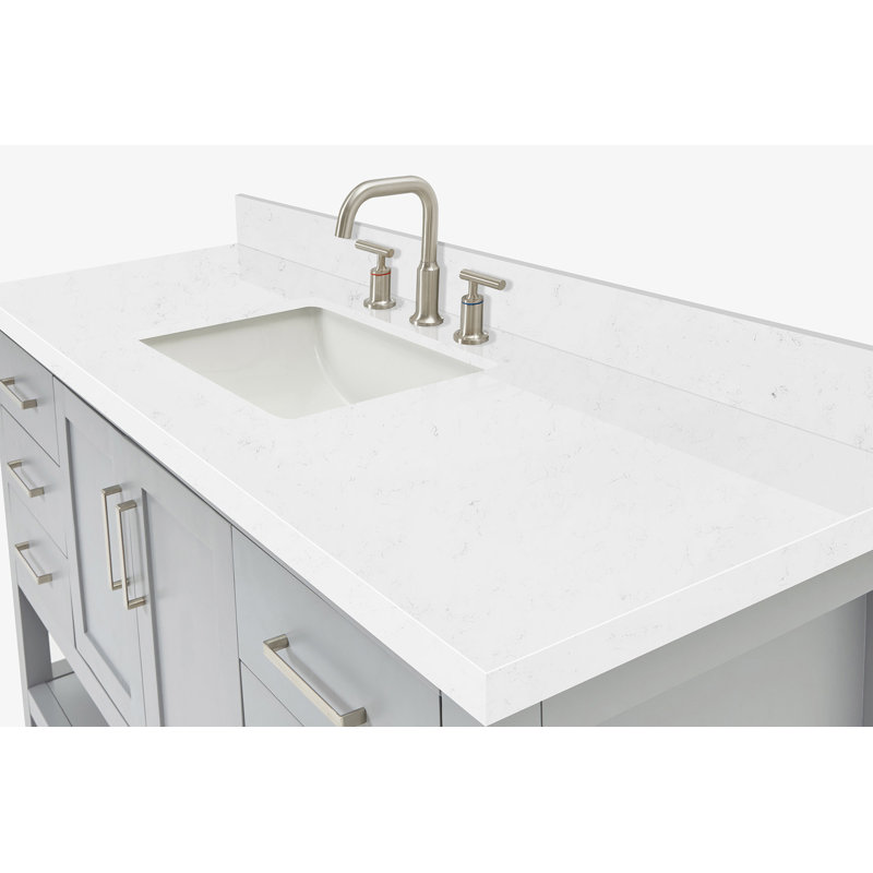 ARIEL Magnolia 54 Single Bathroom Vanity with Top, Gray