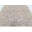Tapis décoratif en laine noué à la main 8,3 x 10,3 pi, motif taupe et ivoire avec motif à médaillon répétitif pour le salon