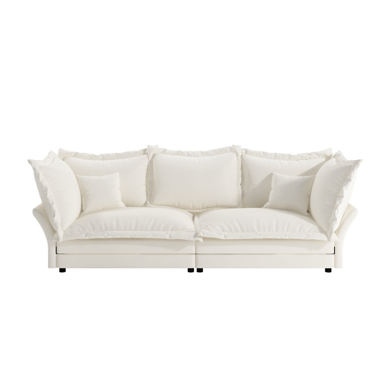 92,88 po beige avec revêtement luxueux et assise profonde, pour un siège de chambre à coucher confortable, Beige