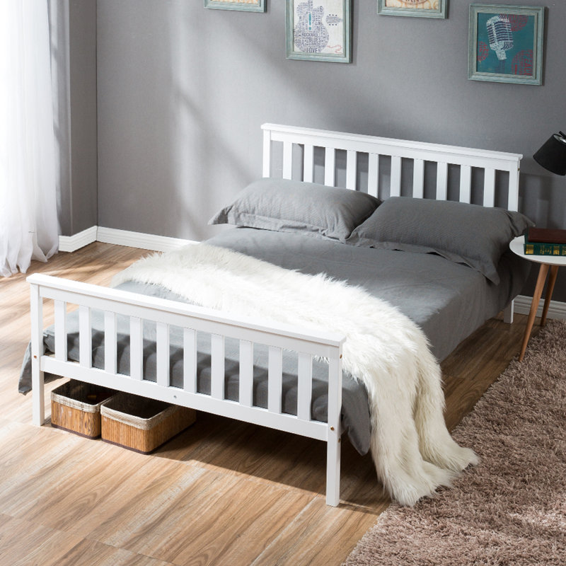 Solid Wood Bed, Double (4'6)