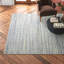 Thebes Handmade Hand Loomed Wool Ivory/Blue Rug-660182295