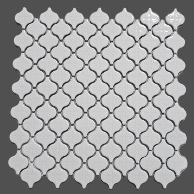 White Arabesque Porcelain Mosaic Tile