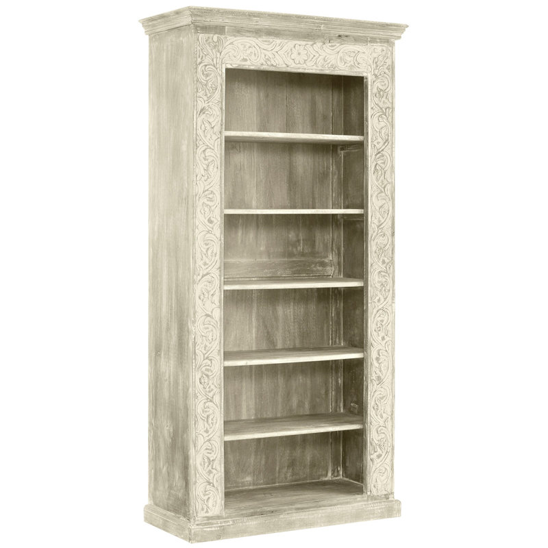 Crankill 180cm H x 90cm W Solid Wood Standard Bookcase