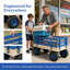 Wagon Scendor en bois et fer pour enfants avec rails amovibles, roulettes tout-terrain robustes