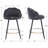 Damisi Upholstered Counter Stool with Metal Frame-908866356