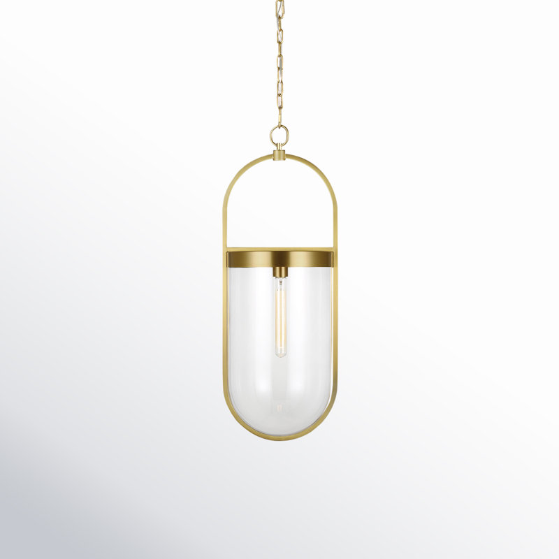 Luminaire suspendu géométrique à 1 lumière Roselyn, Bronze brillant, H 31,125 po x l 10,75 po x P 11,5 po