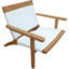 Chaise de patio teck Siri