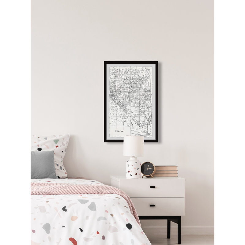 Vintage Nevada Map III - cadre photo, impression, H 30 po x l 20 po x P 1,5 po
