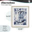 Fleurs bleues printanières et bottes encadrées, sous-verre, design avec lettres et doublure-1882169659-1882169662