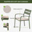 Fauteuil de patio empilable avec coussin Fiskeville-2069686929