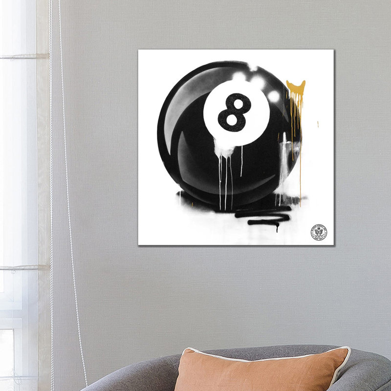Lucky 8 Ball - Wrapped Canvas Painting, 66.04 cm H x 66.04 cm W