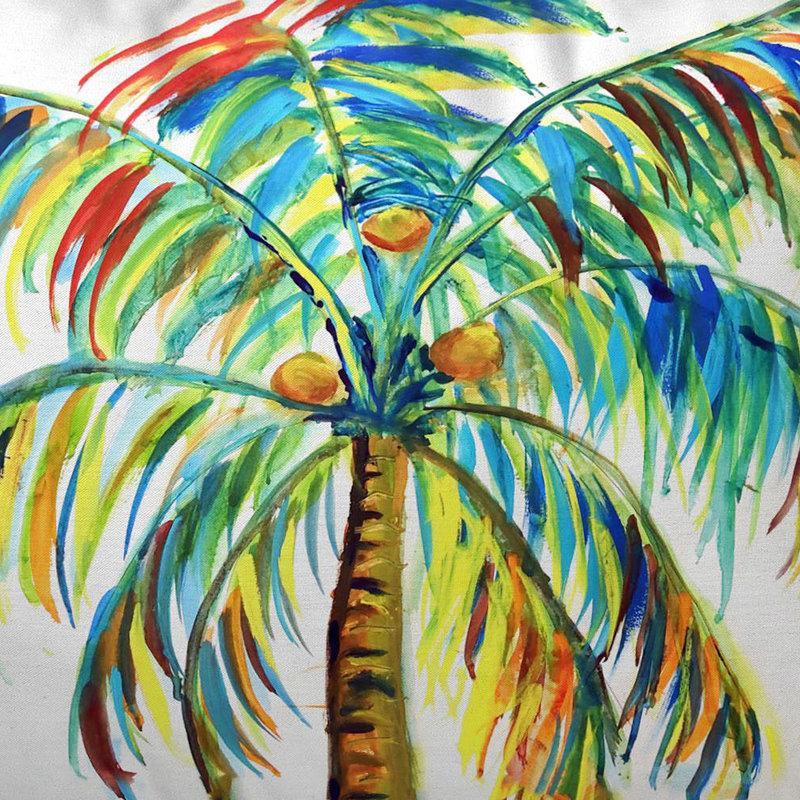 Multi-Color Palm Indoor/Outdoor Pillow