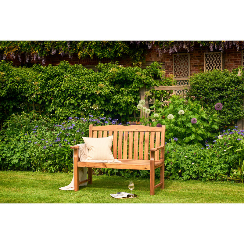 Laceyville - Mayfield Acacia Teak Look Bench, 96cm H x 120cm W x 68cm D